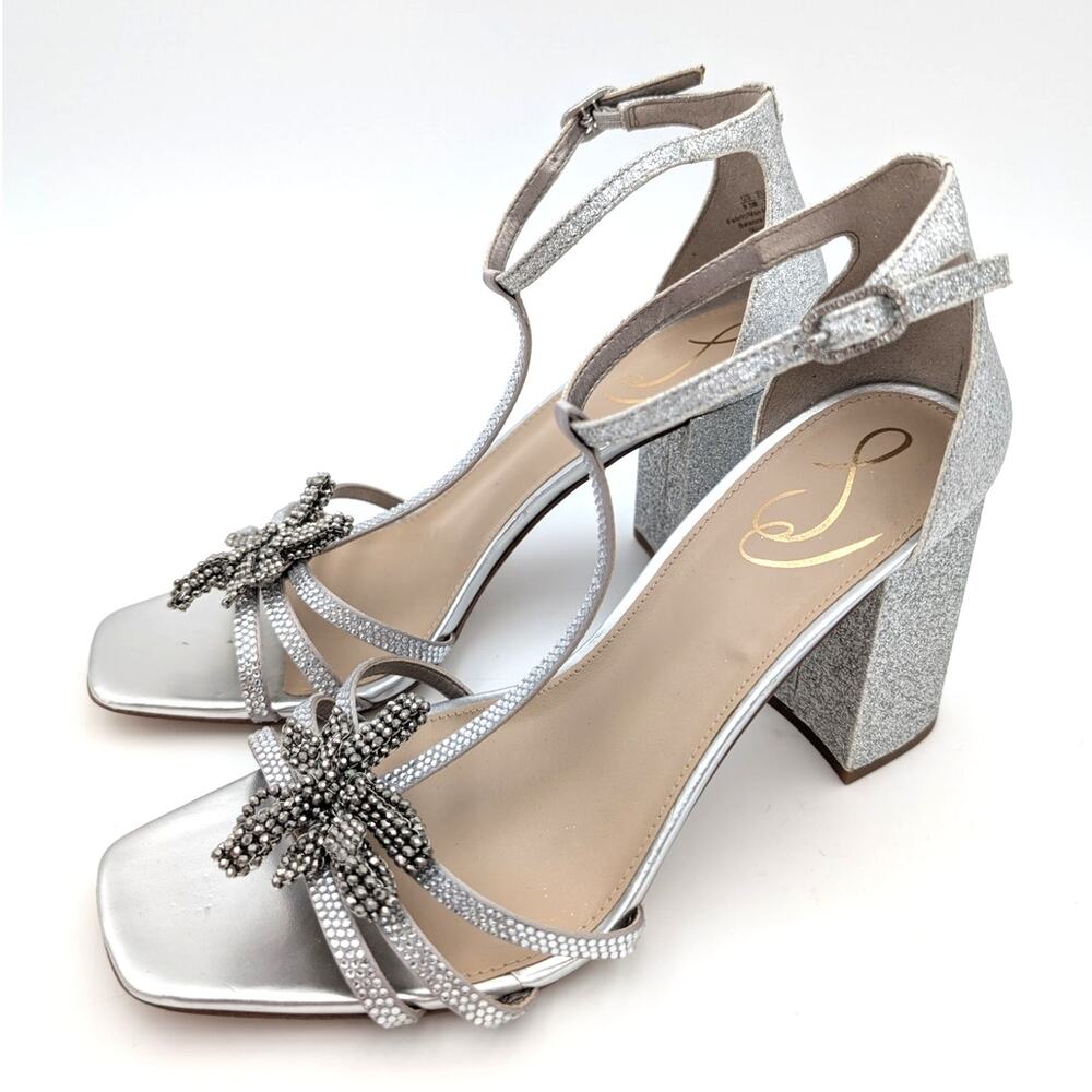 Sam Edelman Donnie Embellished Block Heel Sandals Women's Size US8.5M EU39
